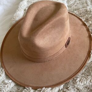Brown suede hat
